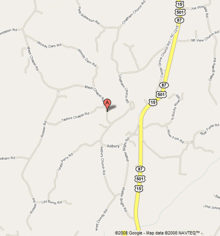 Map to Willow Oak Farm Riding School